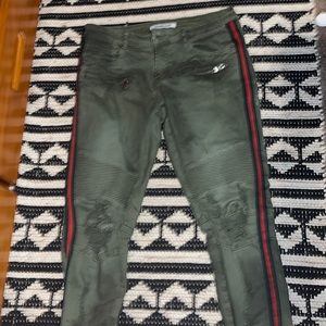 Heavy “Gucci” themed jeans